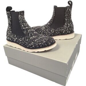 New $469 Diemme Verona Chelsea Boots!  Black & White Boucle  Ankle High